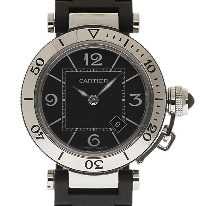 Cartier Pasha Swiss-Quartz Male Watch W3140003 (Certified Pre-Owned)